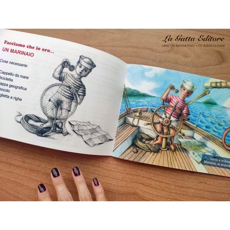 Libro illustrato per bambini, interattivo: giocare con la fantasia + cd  Quando il mare è una