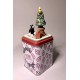 scatolina di NATALE, carillon natalizio, carillon di natale artigianale made in Italy. Carillon natale di latta. 