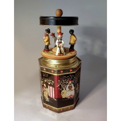 carillon giostra conesi DA COLLEZIONE, SCATOLE DI LATTA vintage, carillon l'ora del tè, CARILLON da collezione.