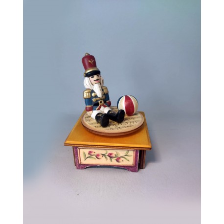 LO SCHIACCIANOCI, carillon da collezione in legno. Per bambini da collezionare. Carillon artigianale personalizzato