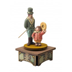  carillon BIMBA e papà, in legno per bambino e neonato, per bambina e bimbi. Carillon battesimo o nascita. Da collezione
