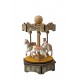  carillon GIOSTRA CAVALLI in legno per bambini. Carillon battesimo o nascita. Da collezione. Giostra Carillon Cavalli