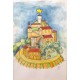 illustrazione di Colonnella, TERAMO. Paese nativo del pittore nelle colline abruzzesi. acquerello 