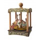  GIOSTRA CARILLON CAVALLI in legno per bambino e neonato, carillon battesimo o nascita. carillon Da collezione