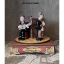 MUSICISTI - TRIO A TEATRO, carillon da collezione in legno