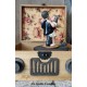 carillon matrimonio, sposi innamorati ballerini con scenario romantico. giradischi in legno artigianale