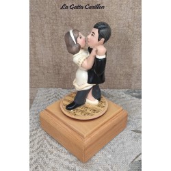 carillon sposi ballerini. Carillon ballo sposi. Carillon matrimonio, carillon anniversario personalizzato dedica e melodia.