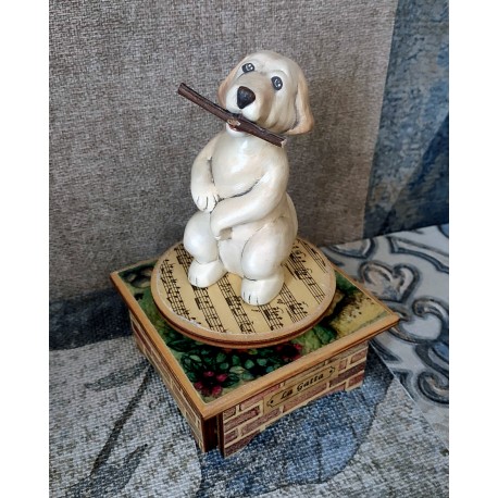 CANE GIOCHERELLONE LABRADOR, carillon personalizzato del tuo cane. Carillon caricatura cane. CARILLON PERSONALIZZATO