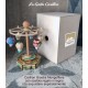 carillon GIOSTRA MONGOLFIERE, carillon neonato per bambini da collezione in legno. Regalo per battesimo o nascita.