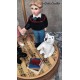 carillon in legno innamorati cane e gatto, carillon famiglia mista, carillon anniversario. carillon personalizzato 