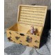 Carillon portagioie a bauletto con giocattolo girevole: bambina su triciclo. Carillon artigianale per neonati e bambini
