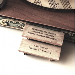 carillon personalizzato con nome, regalo personalizzato con nome, DEDICA con nome su targhetta stampata