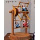 carillon Pinocchio ruota panoramica, in legno per bambini giostra regalo battesimo nascita