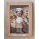 caricatura professione chef uomo legno e ceramica personalizzabile artigianale. Regalo inaugurazione