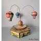  carillon GIOSTRA mongolfiera bimbo neonato, in legno per bambini. Regalo battesimo o nascita. Da collezione o carillon battesim