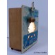 BARCA E PESCI, carillon luminoso lampada applique in legno per bimbi, bambino e neonato