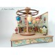  carillon GIOSTRA mongolfiera con bimbi, in legno per bambini. Carillon battesimo o nascita. carillon da collezione personalizza