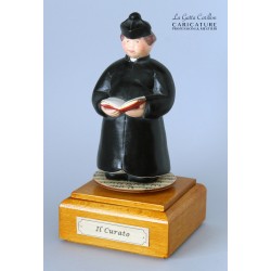 caricatura carillon da collezione PARROCO, SACERDOTE, PRETE, regalo professionisti, persone di chiesa