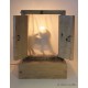 GATTO carillon lampada da collezione, in legno riciclato. regalo anniversario, inaugurazione, laurea bambino o neonato