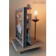 Faro gabbiani e barca, carillon lampada da collezione, in legno ricilato. regalo anniversario, inaugurazione, laurea