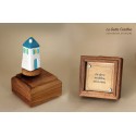 CASA E LUNA AFORISMA E SIMBOLOGIA, piccolo carillon da collezione in legno