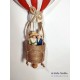 carillon mongolfiera da collezione, da appendere, con una coppia di innamorati che vola su una mongolfiera.