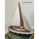 barca veliero e faro nel mare antico, carillon legno da collezione. Carillon personalizzato artigianale
