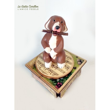 CANE GIOCHERELLONE, carillon personalizzato del tuo cane. Carillon caricatura cane. CARILLON PERSONALIZZATO
