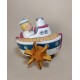 carillon bimbo per neonati e bambini, regalo nascita o battesimo, barca e marinaio. Artigianale made in italy