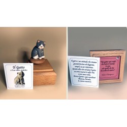 carillon da collezione gatto e aforisma. Carillon bambino neonato, bimbo o bimba personalizzato. Carillon battesimo 