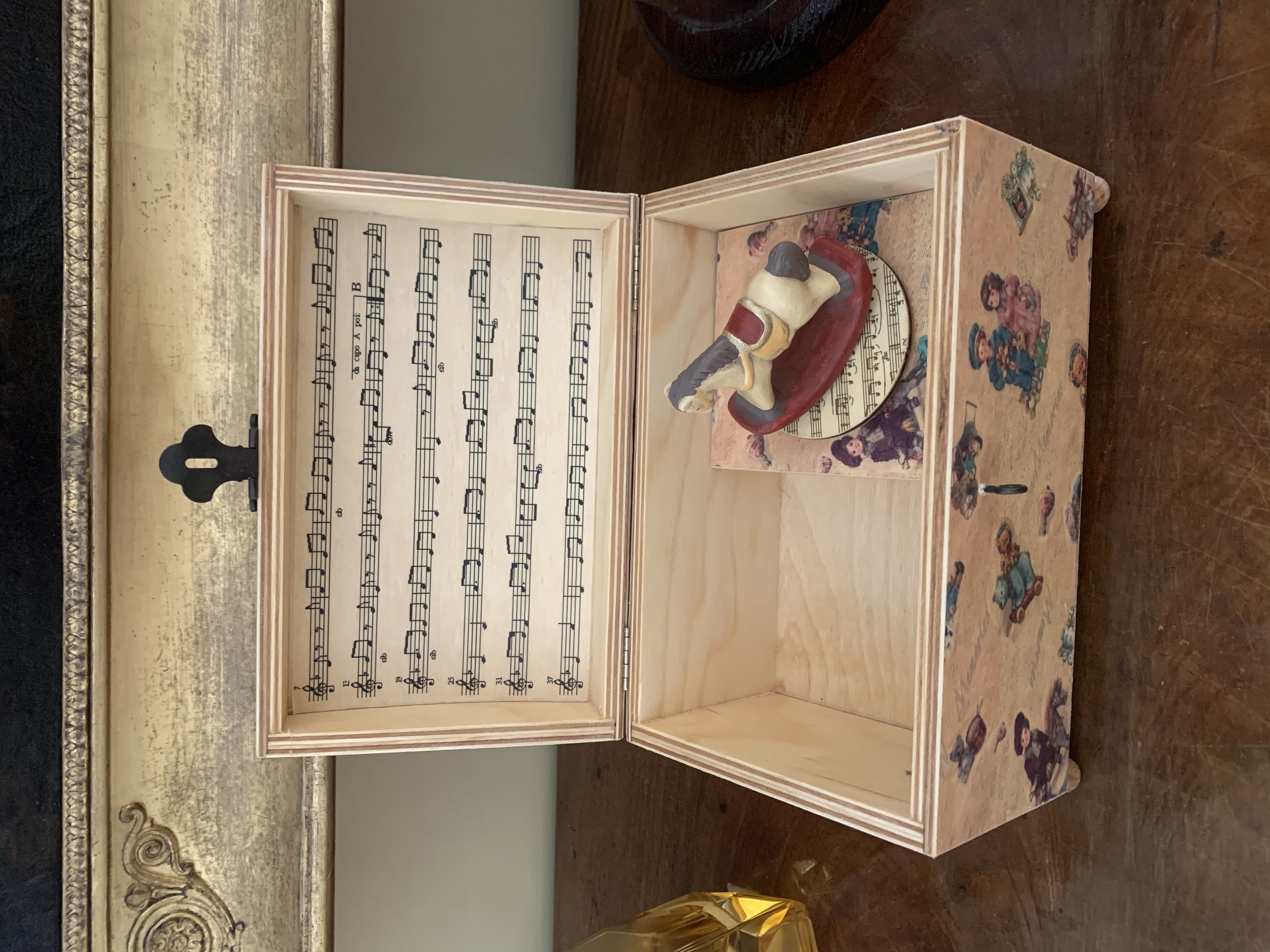 bauletto carillon in legno scatola in le